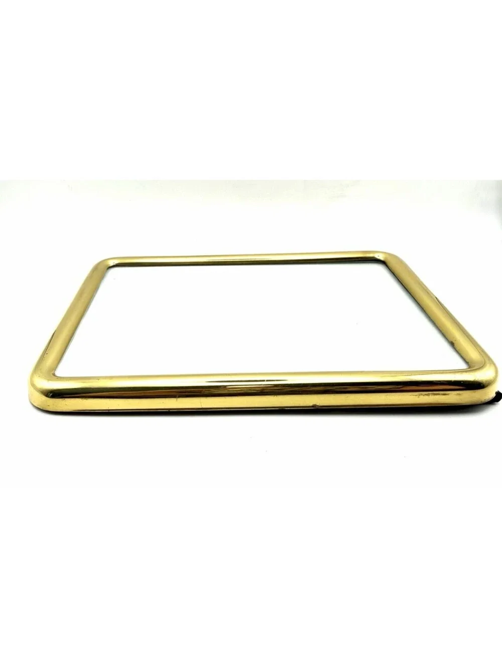 Vintage Rounded Edge Brass Photo Picture Frame 3 × 5 ~ GREAT!